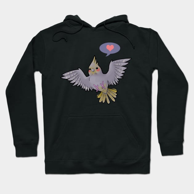 Female Cockatiel Love Hoodie by Psitta